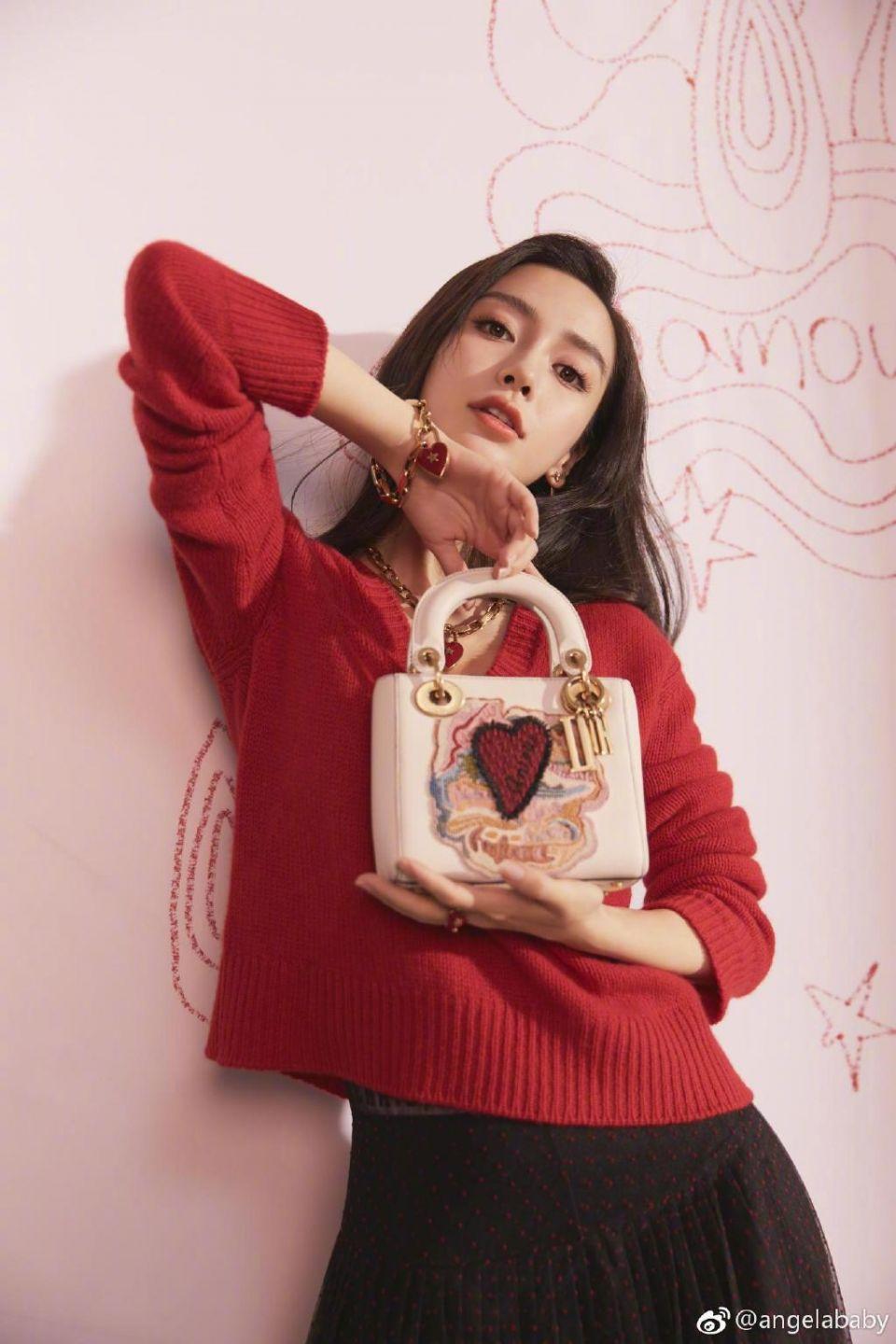 杨颖同款dior包尺寸,angelababy有哪些迪奥的包包