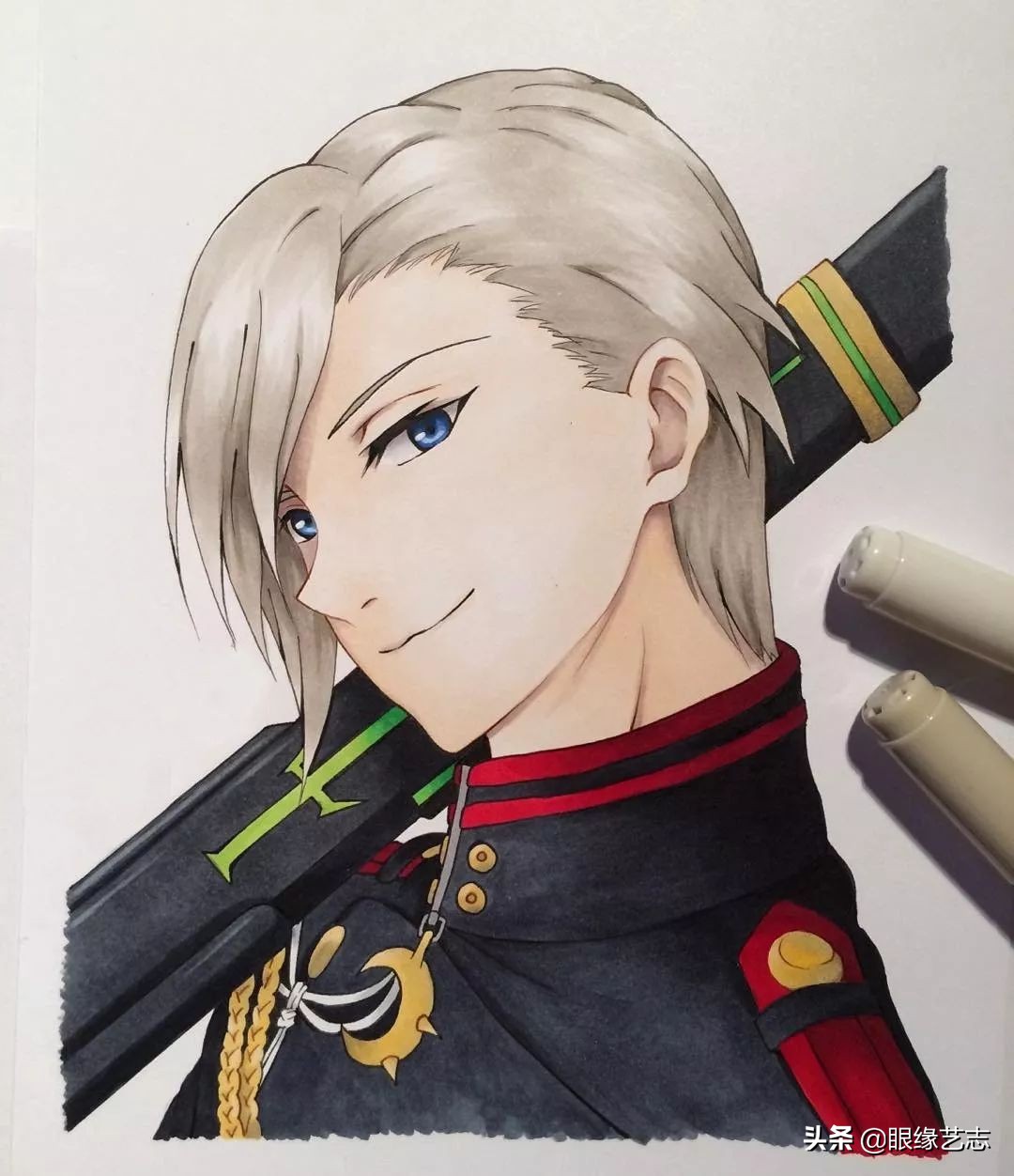 用touchmark马克笔画动漫人物,马克笔手绘动漫人物女生临摹素材