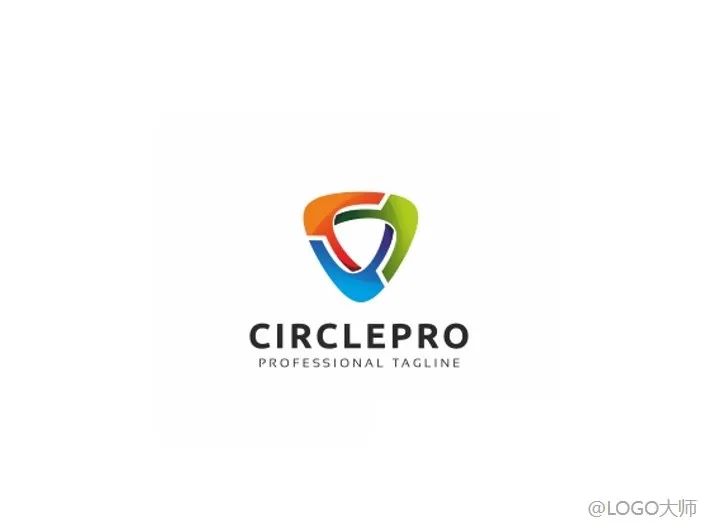 三角形元素logo,心形元素创意logo设计欣赏