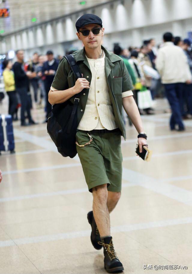 胡歌留胡渣帅呆路人视角,男人魅力胡歌十足英伦风造型