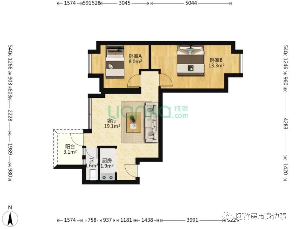 新旧交织的城市界面，富基广场