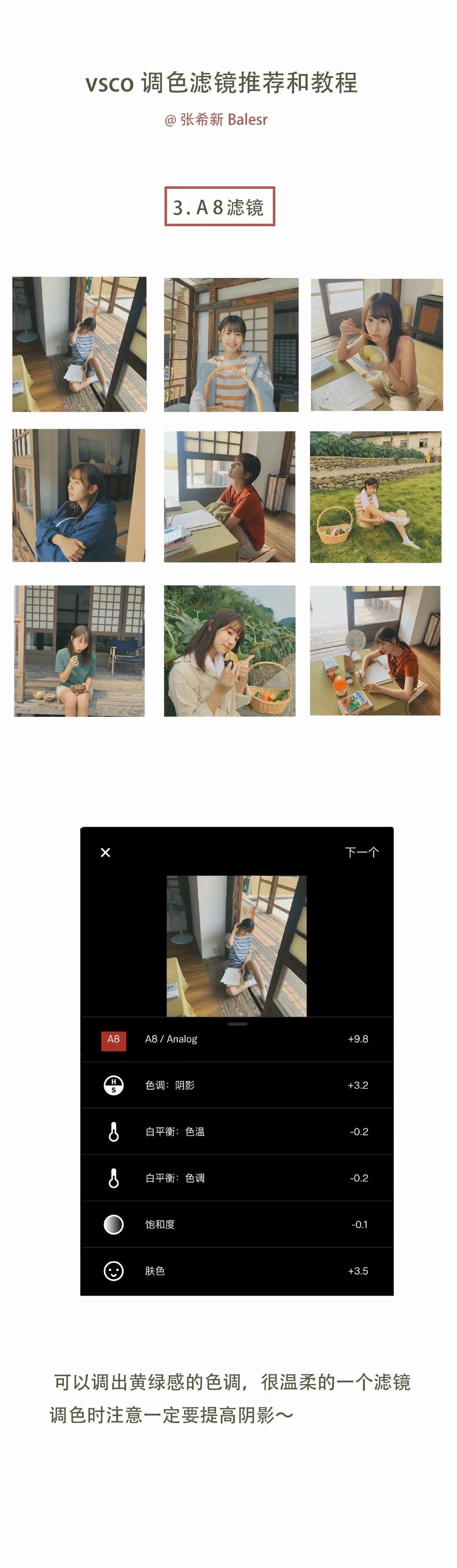 vsco滤镜调色高级感,vsco全滤镜一键调色