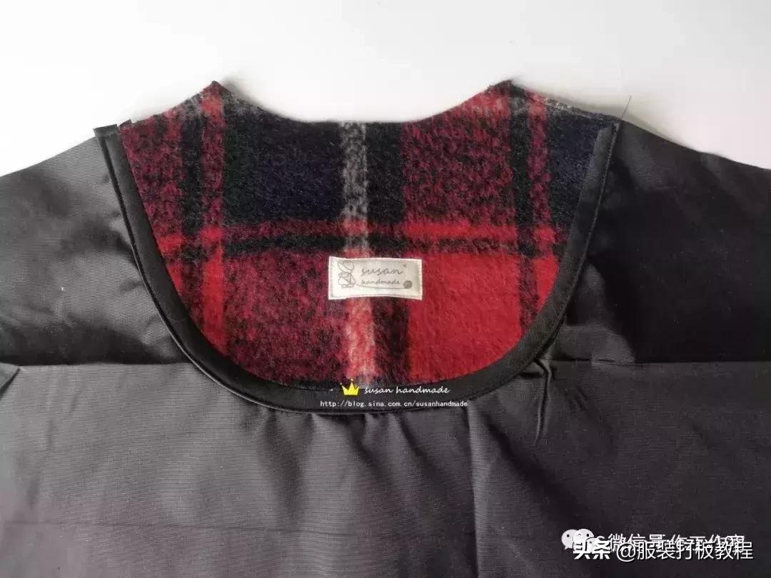 pu拼接呢外套,呢子拼接短款裁剪视频