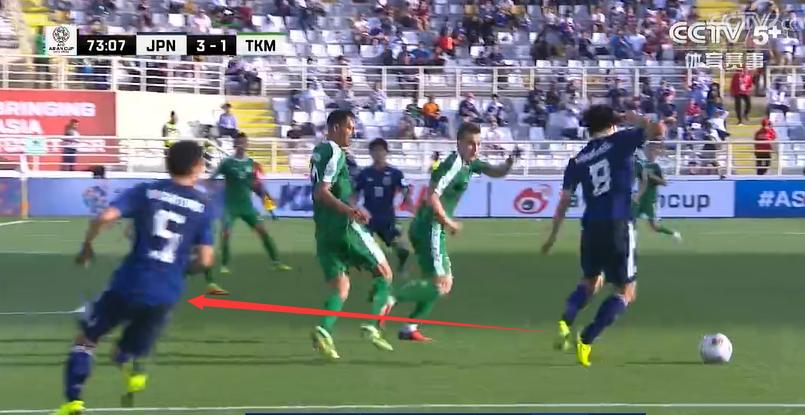 日本队的下半场,日本足球后场组织进攻训练