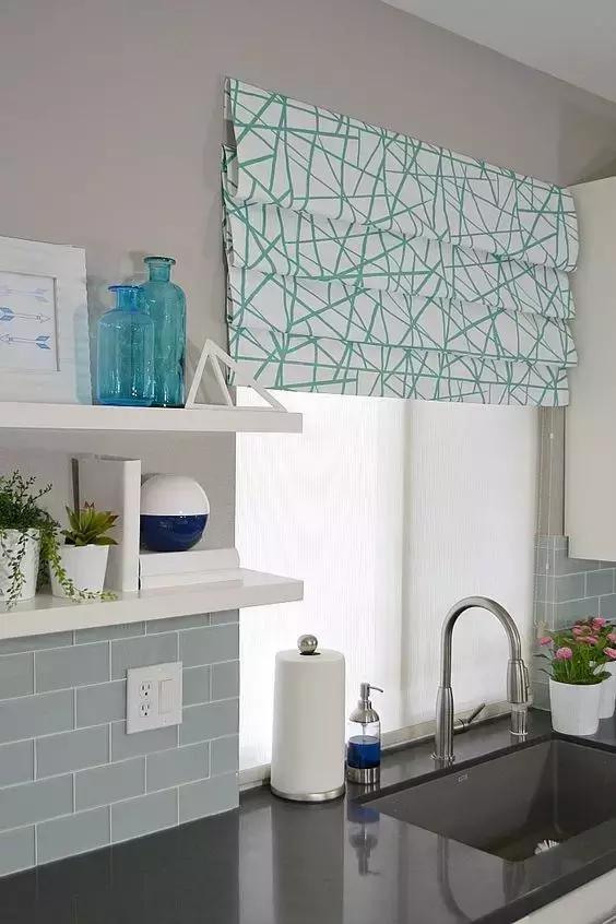 罗马帘美式,美式半遮光罗马帘