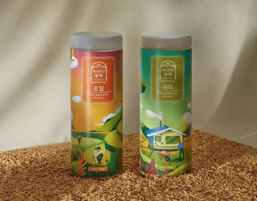 大米包装创新插画,最漂亮的大米包装设计