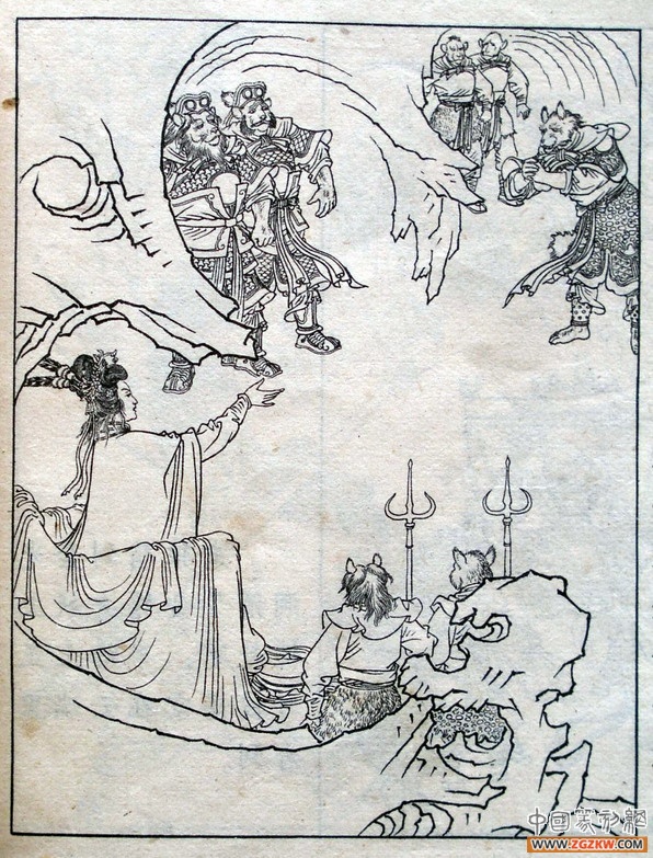 《西游记》之三打白骨精背景图,西游记三打白骨精文字版图文