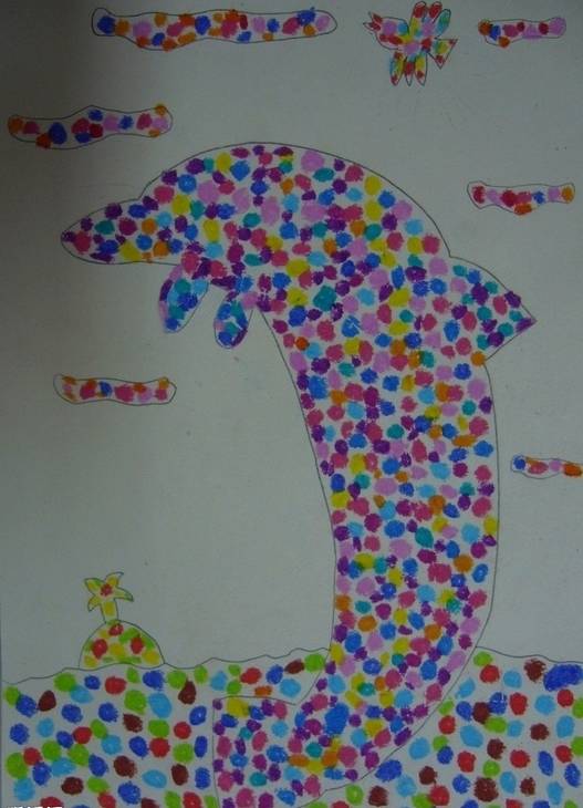 印染手工制作,印染拓印画