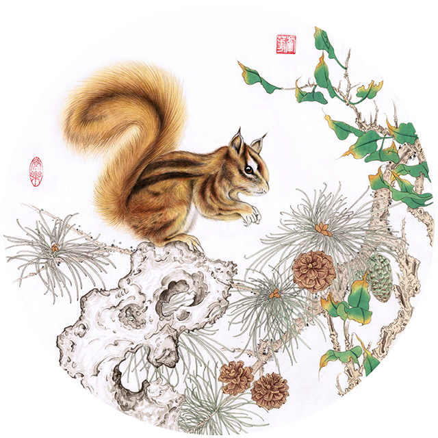 水仙花国画花鸟画图片欣赏,中国画花鸟画背景图片大全