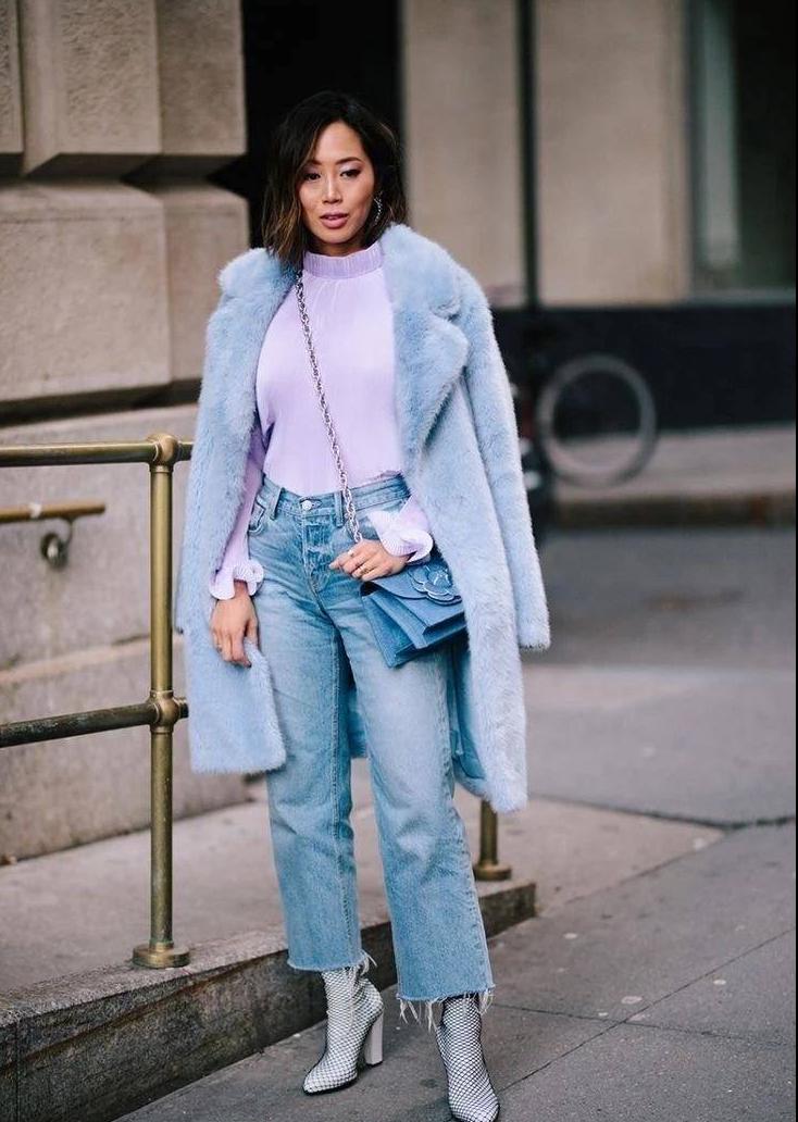 穿衣怎么告别土气,穿搭以蓝色为主