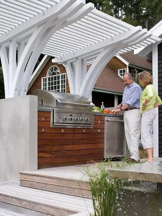 庭院马赛克烧烤台,庭院移动式烧烤台