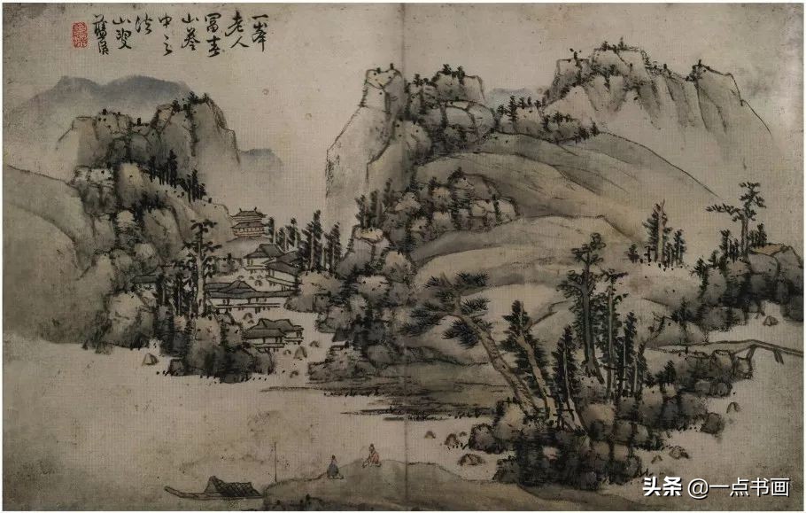明画家蓝瑛溪山幽居图,明蓝瑛山水画全集