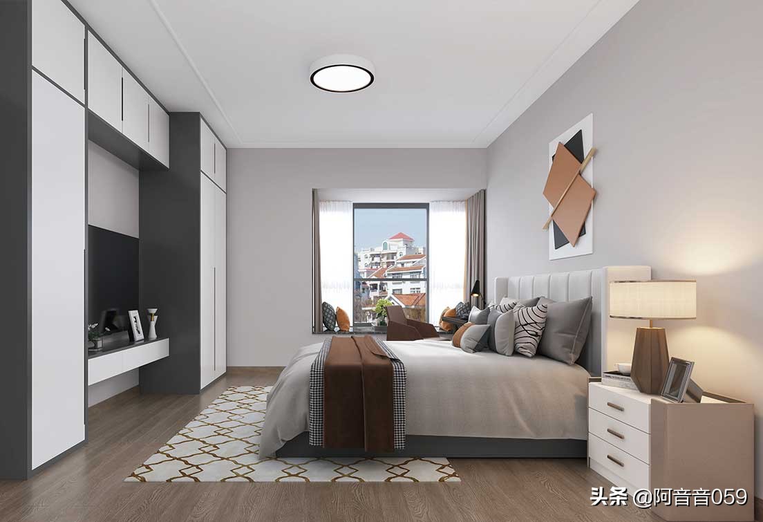 衣柜和电视柜连体设计简单实用,衣柜和电视柜组合效果图大全