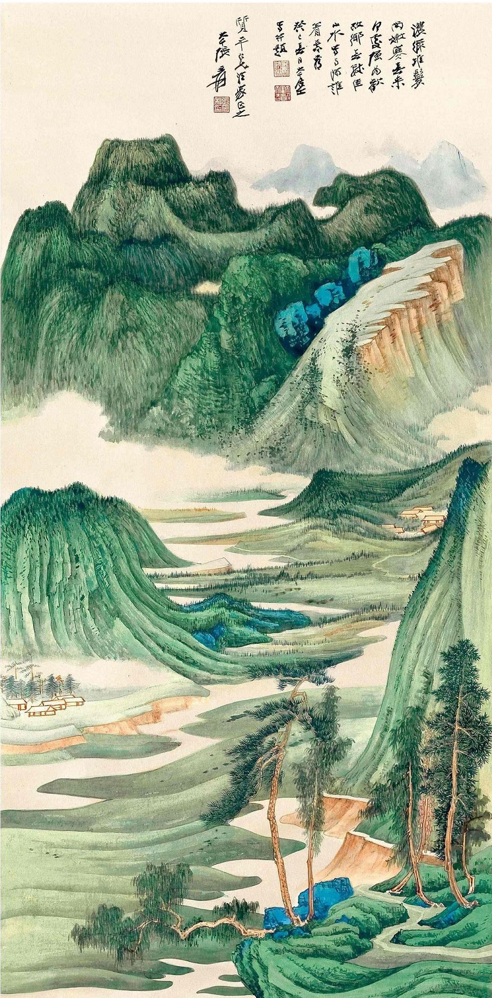 张大千经典十幅,张大千100幅经典作品