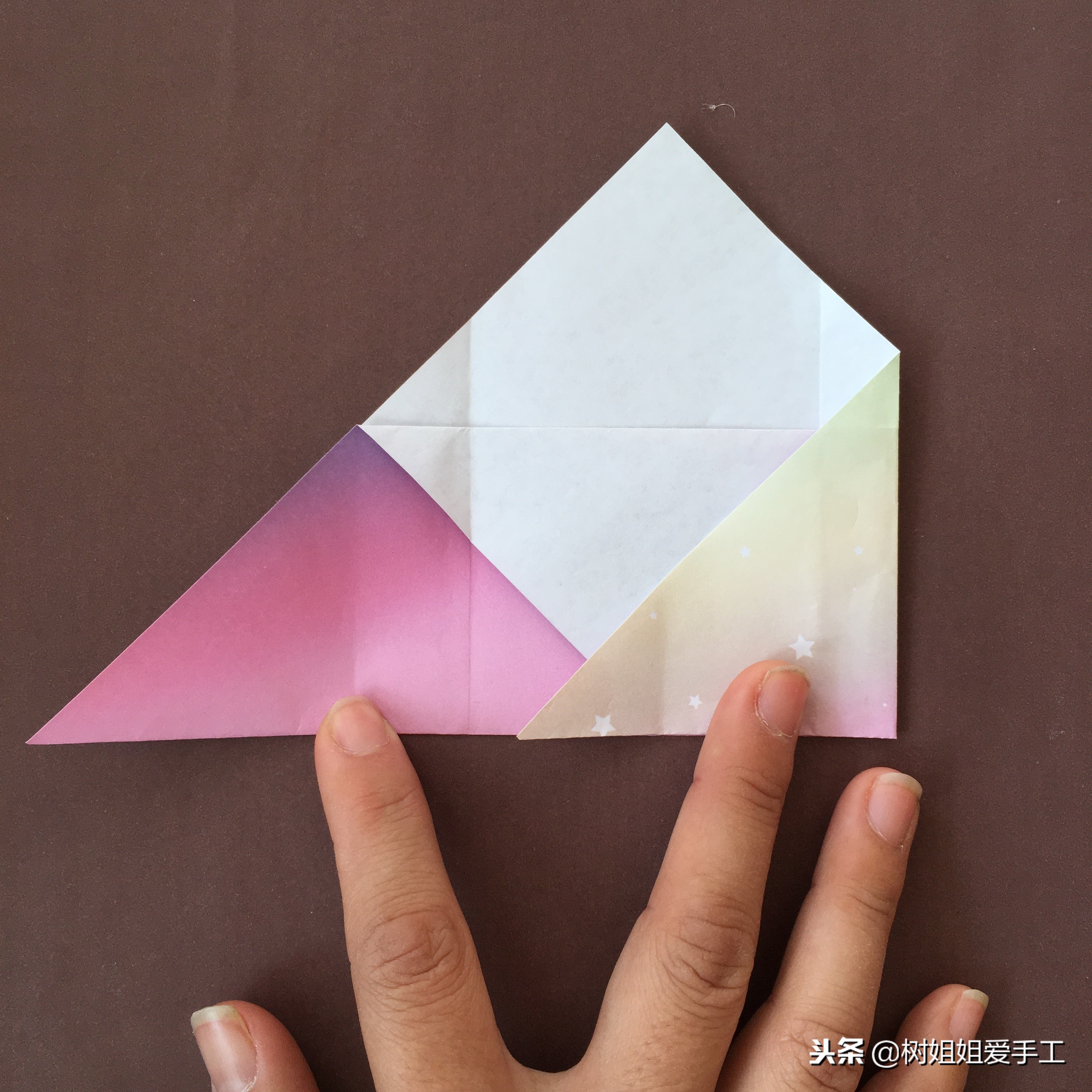 信封正方形折纸折法,三角形信封折纸手工简单易学