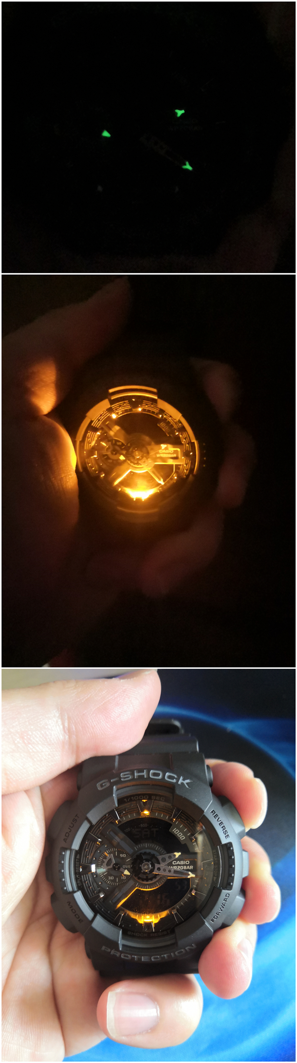 卡西欧黑武士手表按键和功能,卡西欧黑武士手表上手效果