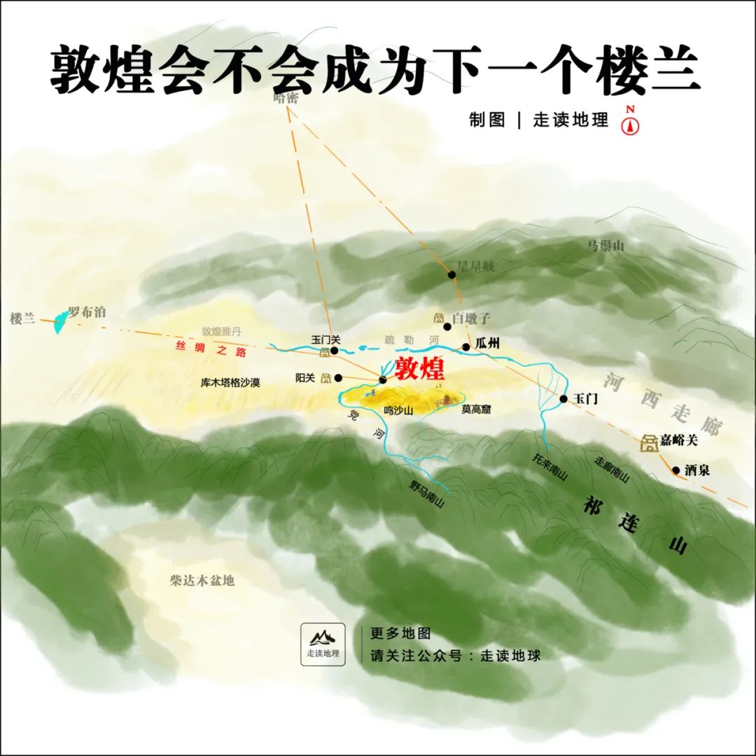 甘肃旅游手绘图简单又漂亮,甘肃旅游路线图手绘