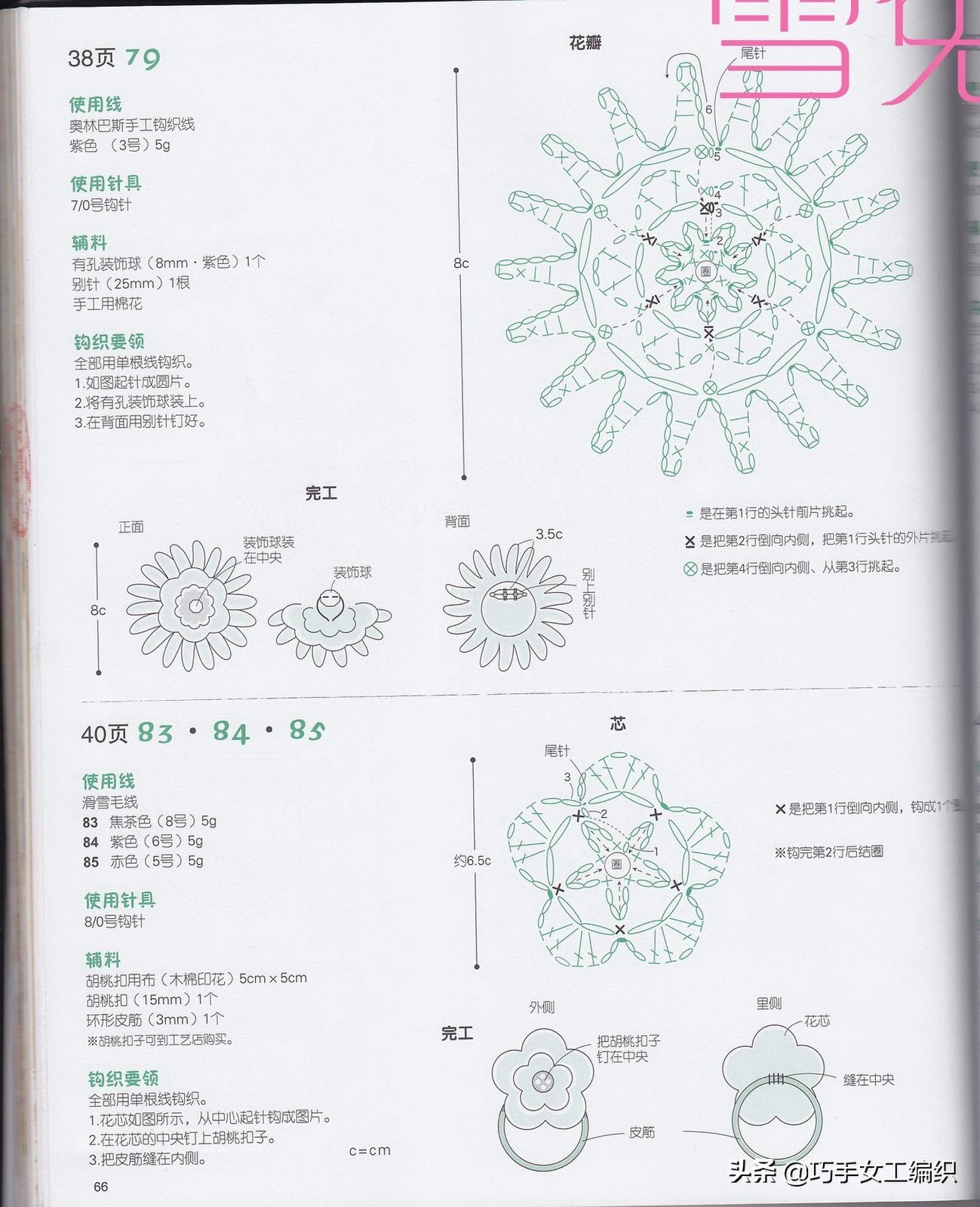 夏季钩针花样图解大全,欧美钩针花样大全图解