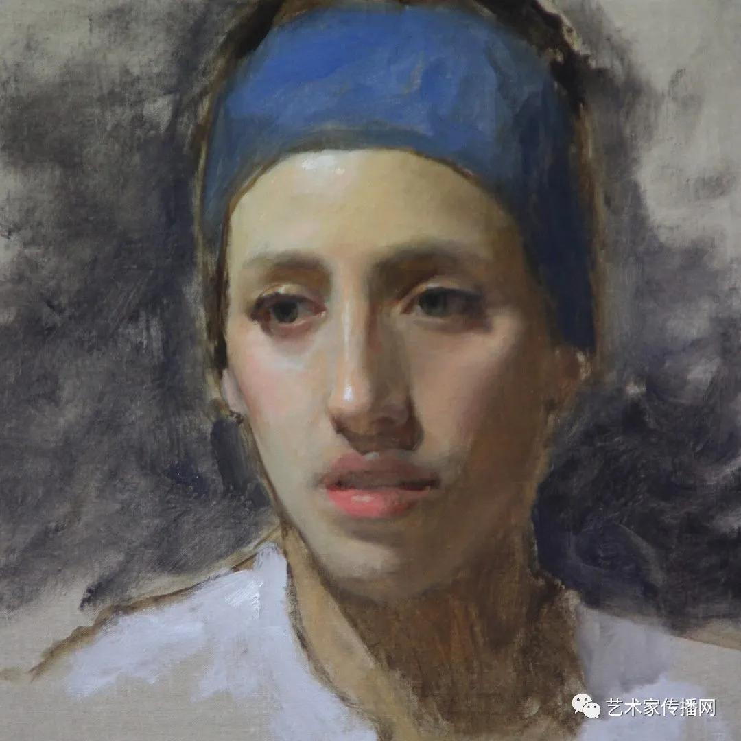 美国写实油画大师作品欣赏,写实油画中国女肖像脸部调色技巧