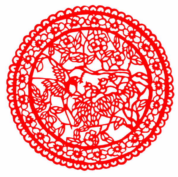 对称图形剪纸窗花,民俗窗花介绍