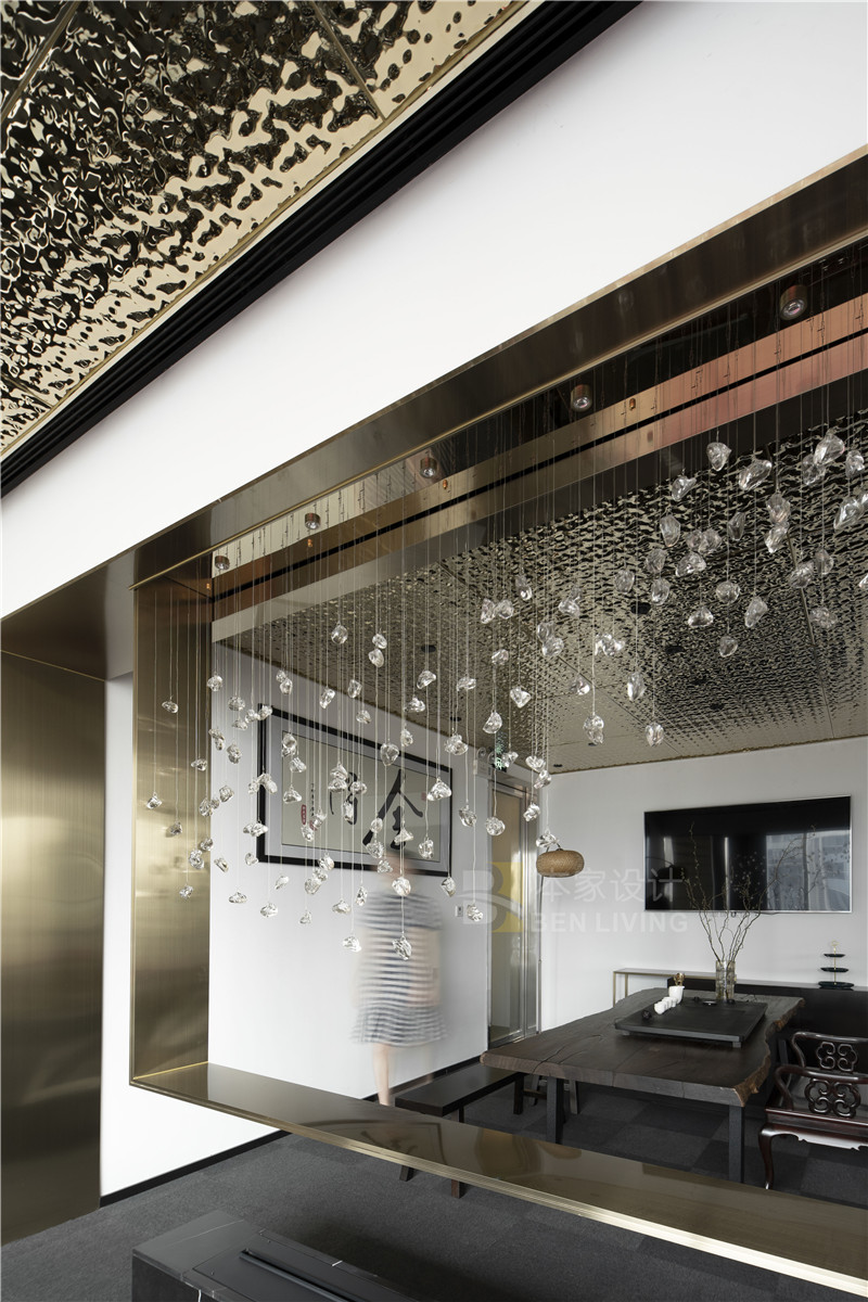 135平私人会所效果图,新中式极简轻奢高级私人会所