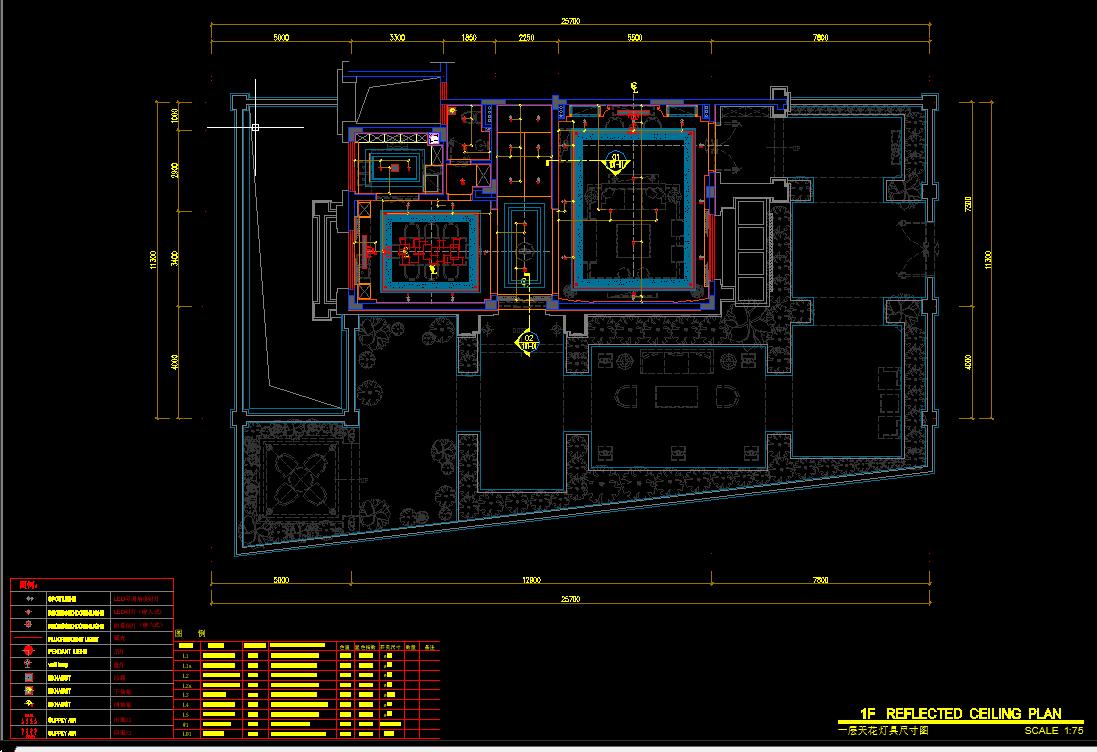 室内设计案例100套,别墅200平私家庭院施工图