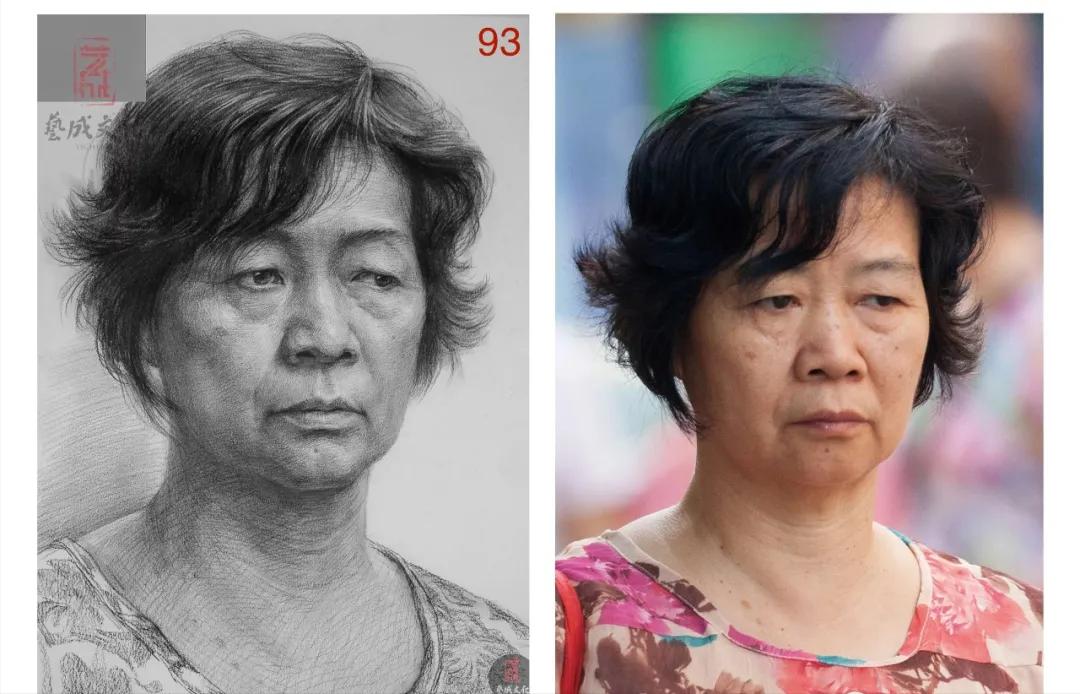 美术素描考试满级作品,素描人物高分卷四大特点