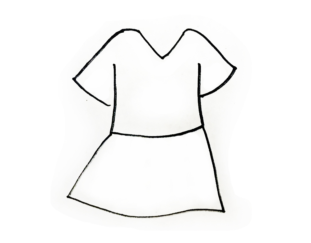简笔画衣服教程幼儿园,衣服简单亲子简笔画