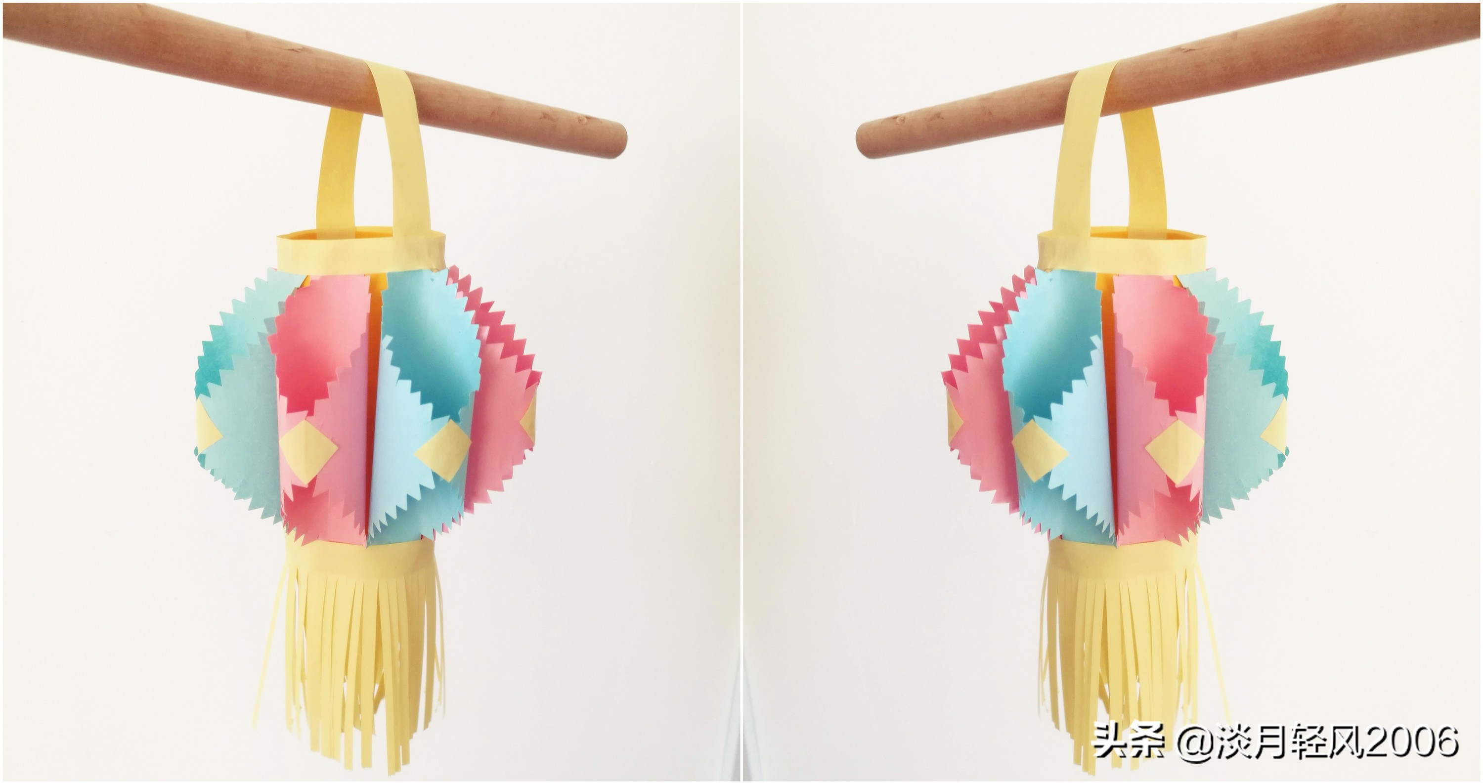 做元宵节花灯手工简单漂亮卡纸,创意卡纸花灯手工制作元宵