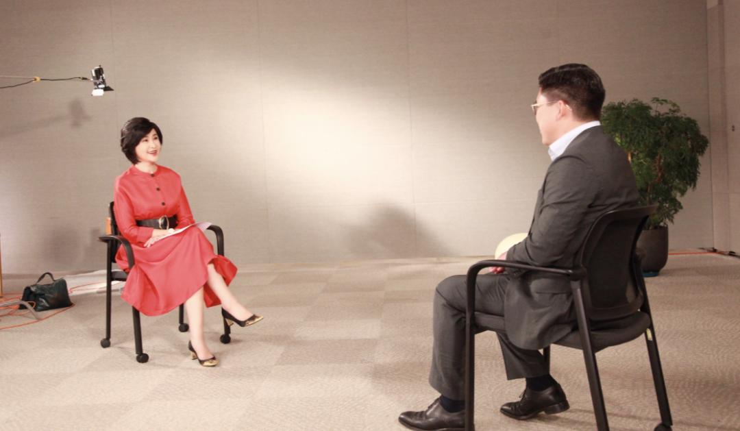 霍启刚郭晶晶谈奥运,郭晶晶和霍启刚一起接受采访