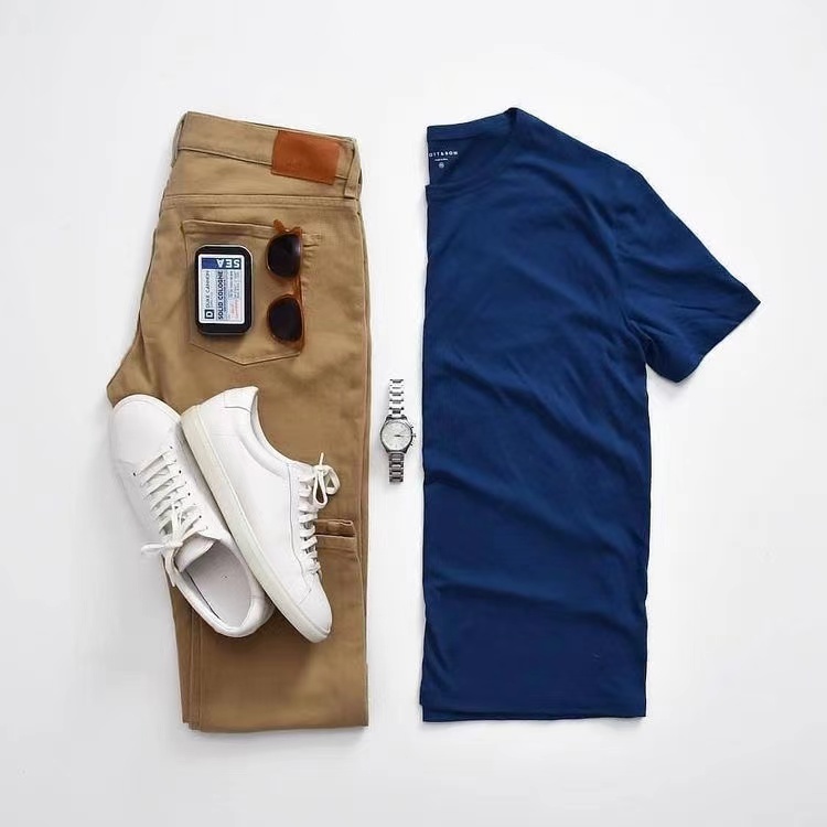 卡其色长裤穿搭,卡其色长裤怎么搭配好看