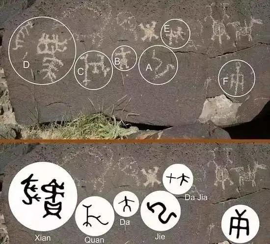 美国西部岩壁上发现商朝文字,美国加州岩石壁发现商朝甲骨文