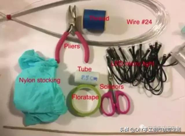 把彩色的*袜丝**套在铁圈上，最后竟然变得这么美（附教程）