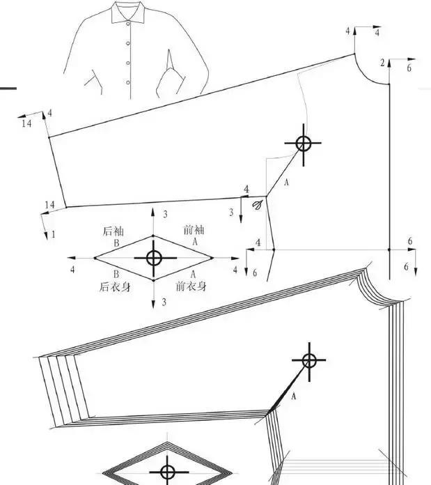服装纸样结构图讲解,服装制版袖型图解