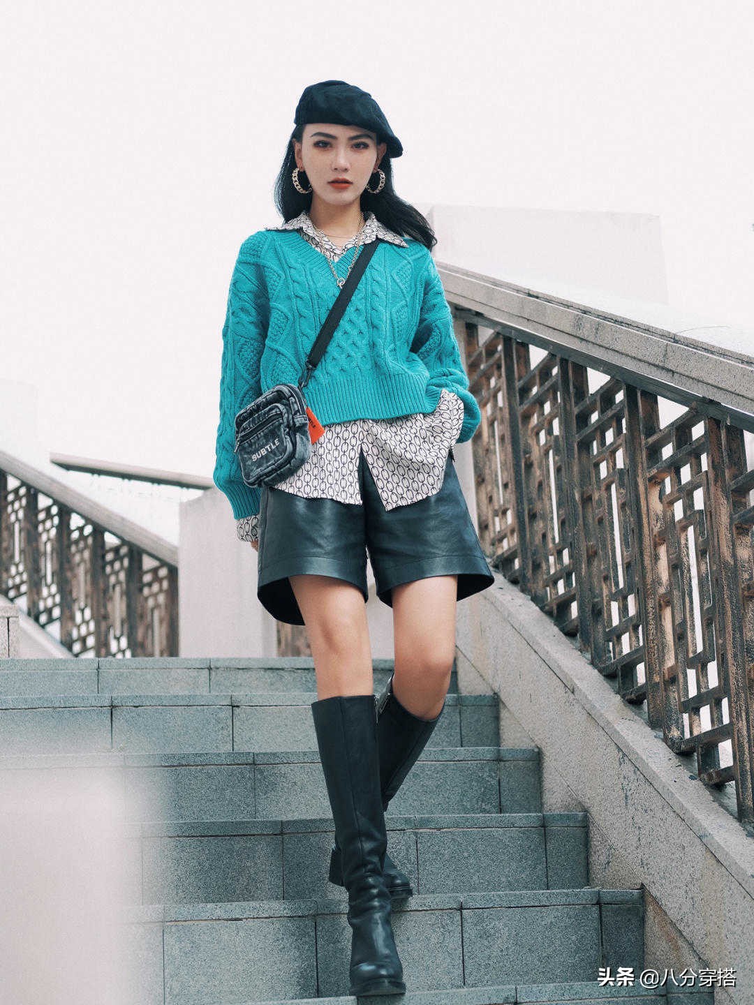 显白气质又柔软渐变慵懒风毛衣,女士简约风穿搭技巧白色毛衣搭配