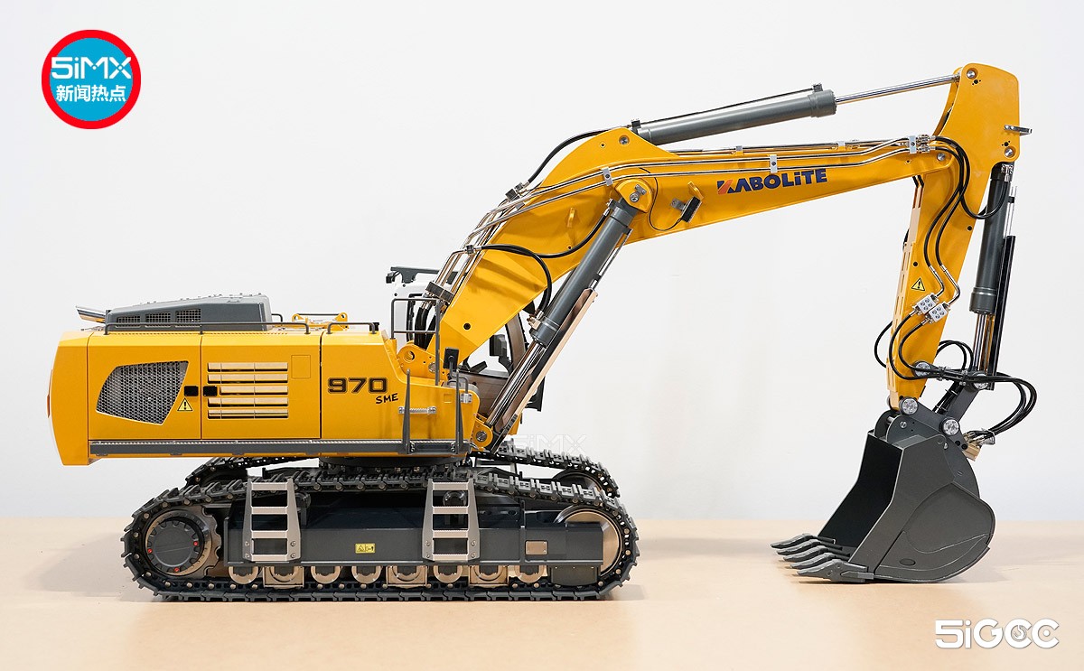 用铁片自制卡勃力特k970反铲模型 (卡勃力特970液压挖掘机模型升级)