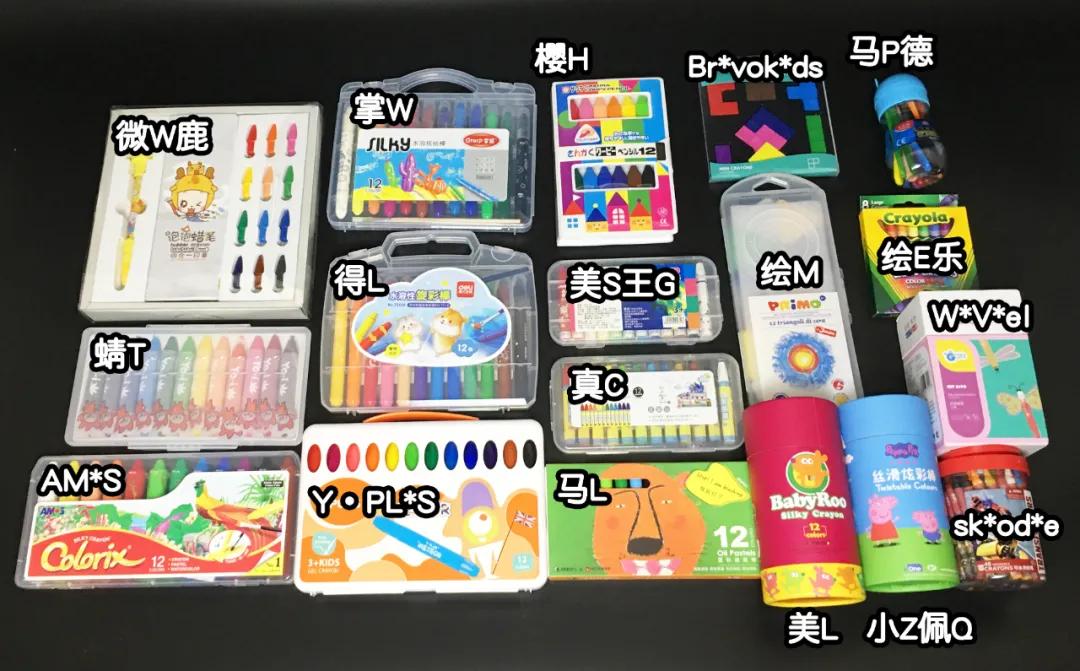 18款儿童蜡笔、油画棒测评：百年品牌居然这么难用？