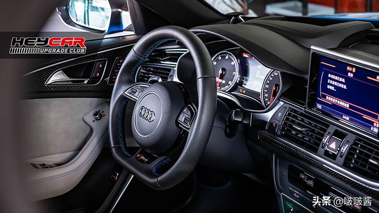 奥迪rs6方向盘,奥迪rs6赛道模式按键改装