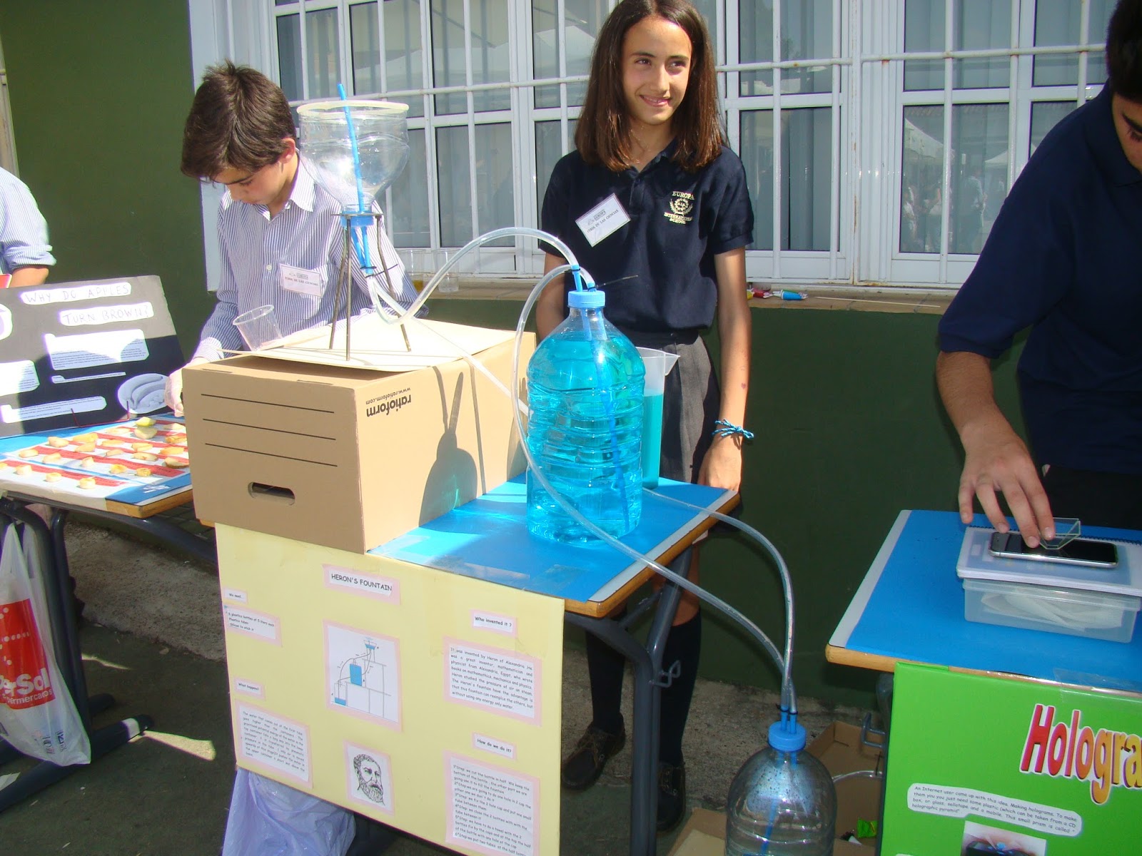 用吸管和塑料瓶做的喷泉,无动力喷泉不用吸管制作原理