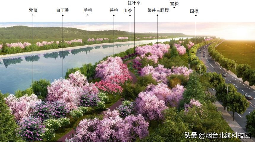 福山区夹河夜景,烟台福山区风景区