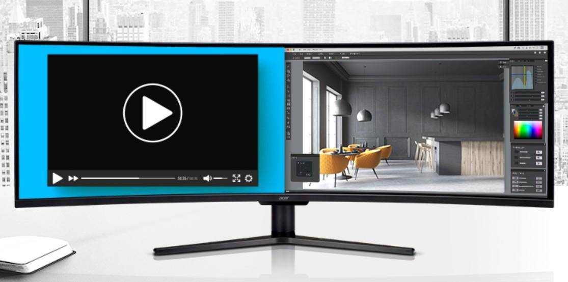 入门的曲面带鱼屏显示器推荐,40寸曲面屏显示器和带鱼屏