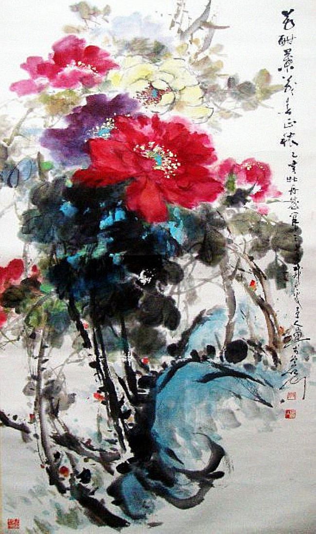 陈明谋国画作品欣赏,繁中手绘