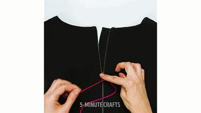 衣服拉链坏了别担心,衣服拉链坏了教你用吸管修复