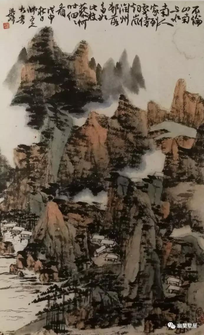 梁崎先生的山水画作品欣赏,当代著名书画大师梁崎作品鉴赏