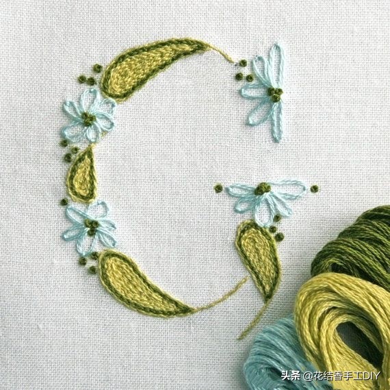 刺绣英文字母教程全针绣,好看有意义的刺绣