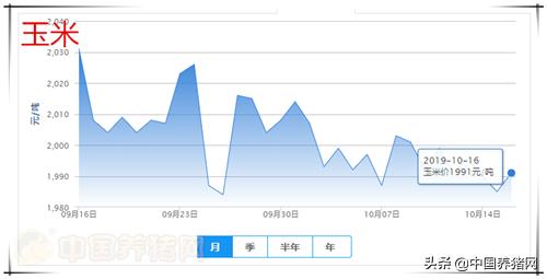 10月下旬生猪价格回落,10月19日猪价跌多涨少
