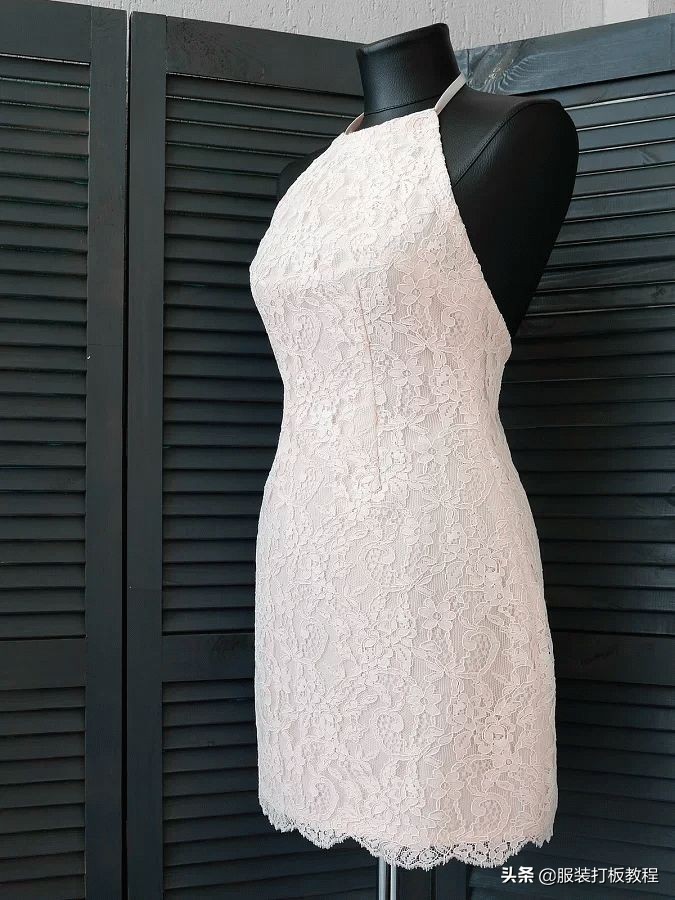 蕾丝连衣裙制作工艺,挂里子蕾丝连衣裙的缝制
