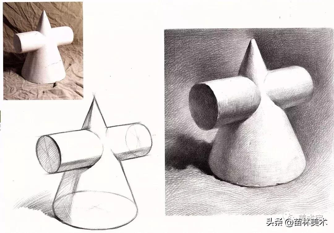 素描简单几何体图片,素描单个几何体大全