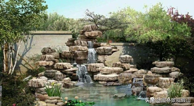 园林假山鱼池设计教程,鱼池假山怎样建才好看