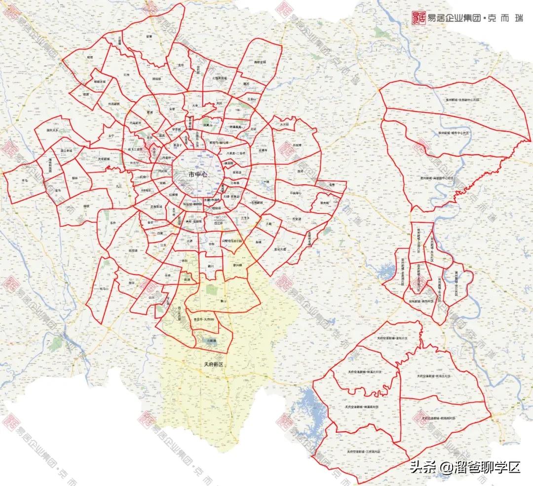 成都未来核心生活区,成都四十个板块